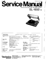 Technics - SL-1650 - Service manual 